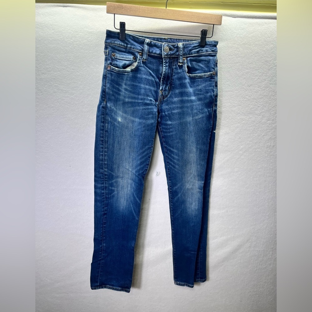 American Eagle Slim Straight Jeans Mens 28/30 Blue Stretch Denim Comfy 2386